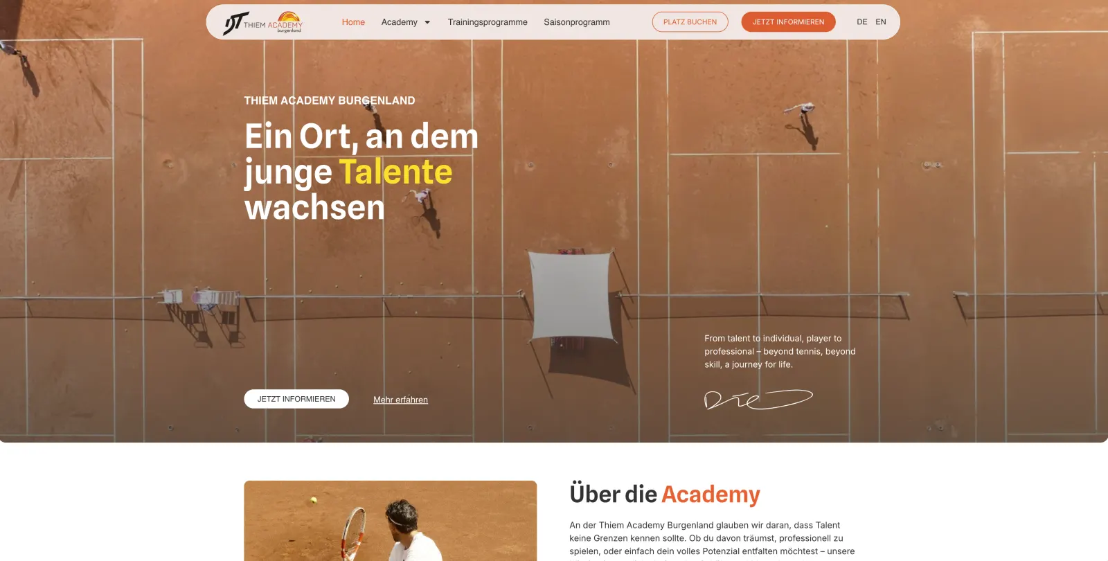 Portfolio 05 Thiem Academy Burgenland